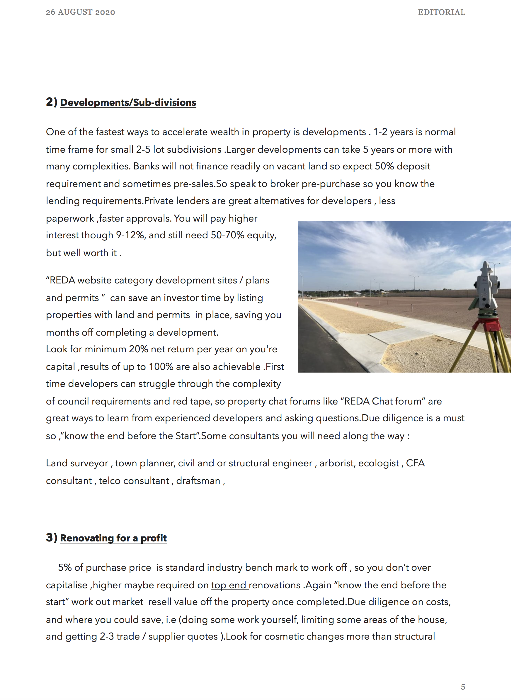 Subdivided Land for Sale